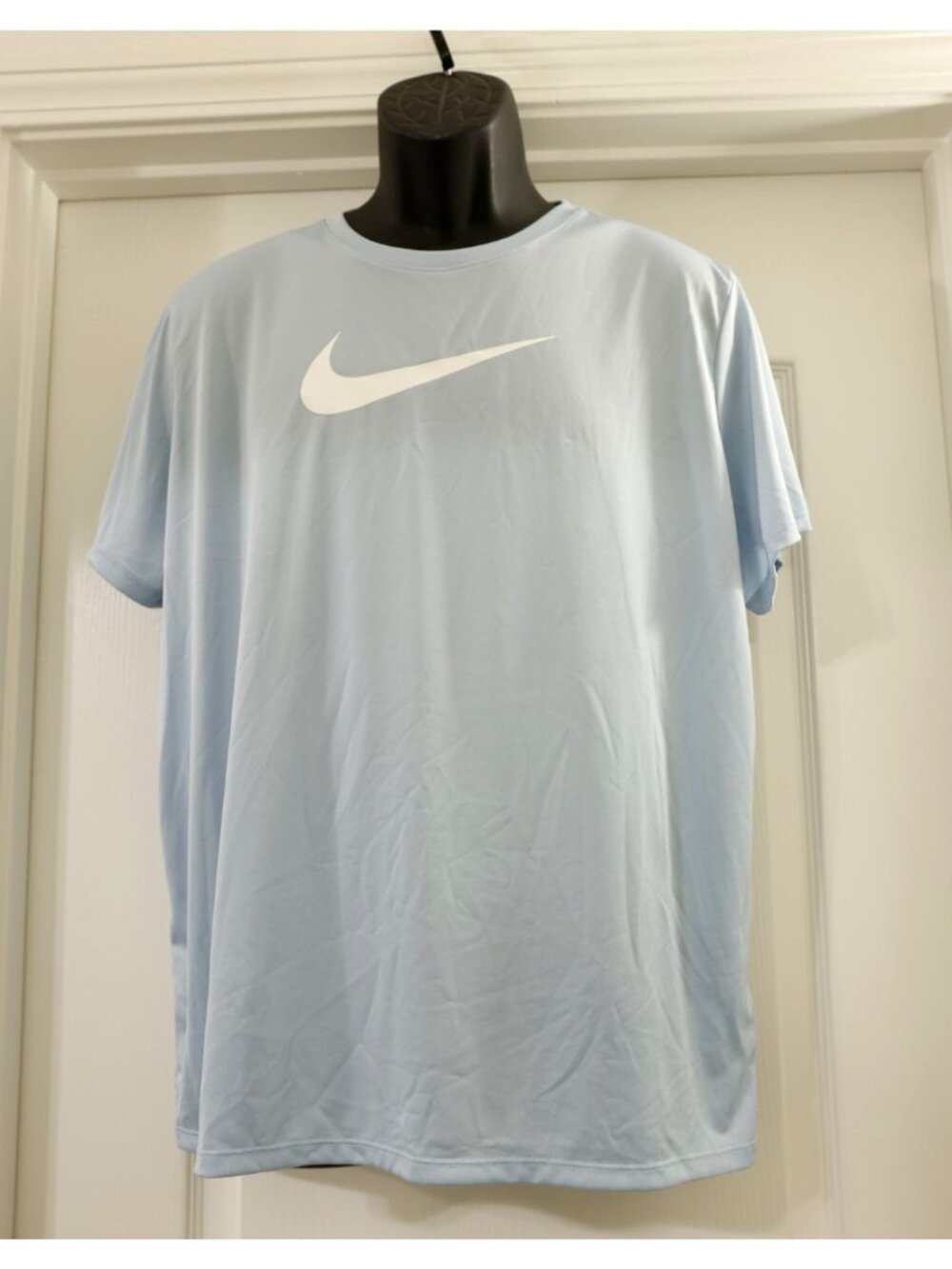 Nike Dri-FIT Men’s XL Light Blue Athletic Training T-Shirt Swoosh Logo Gym Tee